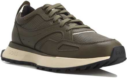 BOSS Jonah Run Heren Sportschoenen in Groen - EU 38 / UK 5