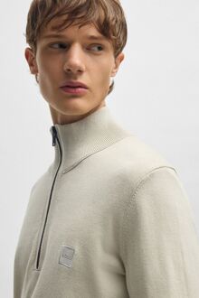 BOSS Kanobix Half Zip Trui Ecru Beige - M,XL