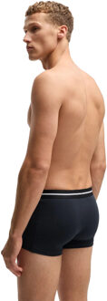 BOSS Katoenen stretch boxershorts heren (3-pack) (Zwart, Wit, Marine) Zwart/wit