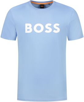 BOSS Klassiek Katoenen Heren T-Shirt Boss , Blue , Heren - 2Xl,Xl,M
