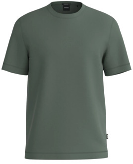 BOSS Klassieke Katoenen T-shirt Boss , Green , Heren - 2XL