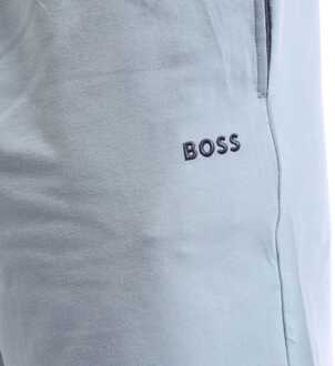 BOSS Korte broek met geborduurd logo voor heren in stretchkatoen in blauw