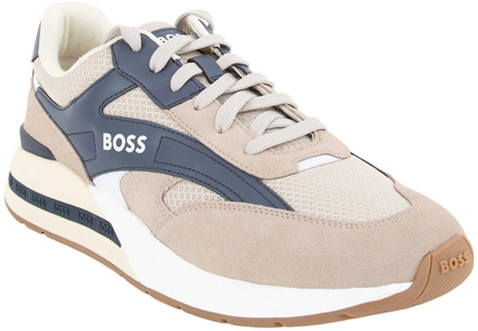BOSS Kurt Runn Sdme Sneakers Heren beige - blauw - 45