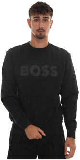 BOSS Maxi Logo Crewneck Sweatshirt Boss , Black , Heren - 2Xl,Xl,S