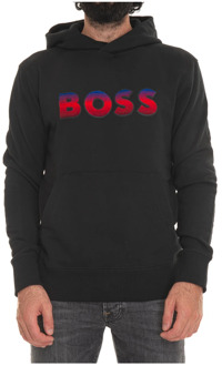 BOSS Maxi Logo Hoodie Boss , Black , Heren - 2Xl,Xl,L,M,S
