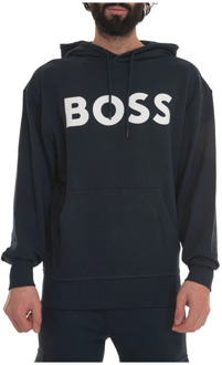 BOSS Maxi Logo Hoodie Boss , Blue , Heren - 2Xl,Xl,L,M,S,3Xl
