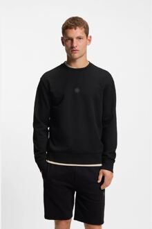 BOSS Men's Boss CN Future Cotton Blend Sweatshirt in Black Zwart - M