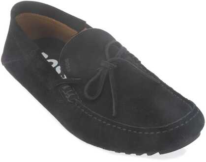 BOSS Men's Boss Driver Moccasin Shoes in Dark Blue Blauw