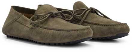 BOSS Men's Boss Driver Moccasin Shoes in Khaki Groen