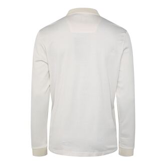 BOSS Men's Boss H-Pado 431 Long Sleeve Polo Shirt in White Wit - 2XL