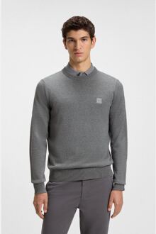 BOSS Men's Boss Kanovano S Logo Label Sweater in Silver Zilver