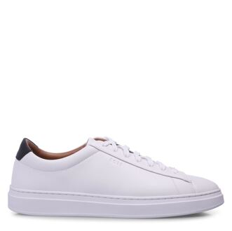 BOSS Men's Boss Kieran Leather Trainers in Natural Naturel - EU 40.5 / UK 7