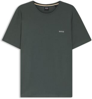 BOSS Men's Boss Mix&Match Regular-Fit Lounge T-Shirt in Green - maat S Groen