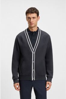 BOSS Men's Boss Sardigan Relaxed Fit Cardigan in Dark Blue Blauw - XL