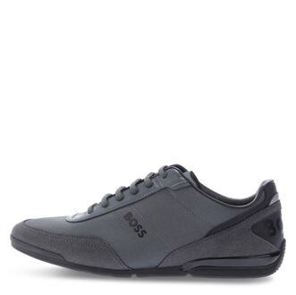 BOSS Men's Boss Saturn Low Trainers in Grey - maat EU 46 / UK 11 Grijs