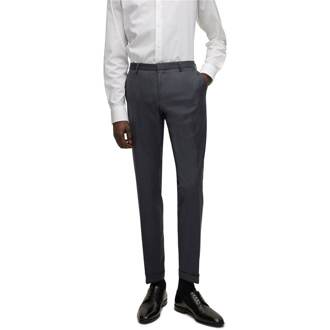 BOSS Men's Boss Wave_Cyl Trousers in Grey - maat Donkergrijs