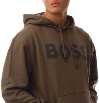 BOSS Men's Boss Webasic Hoodie in Green Groen
