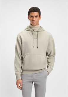 BOSS Men's Boss WeSmallHood Contrast Logo Hoodie in Beige - M