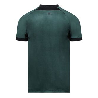BOSS Men's Boss Zip-Neck Mesh Polo Shirt in Green Groen - XL