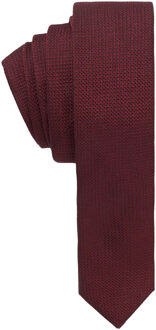BOSS Micro Grid Jacquard Stropdas (Rood) - One Size