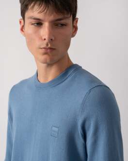 Boss Orange Kanovano Heren Crew Neck Trui Blauw - XL