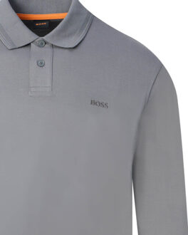 Boss Orange Pe interlock long polo Grijs - XL