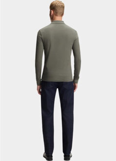 Boss Orange Polo lange mouw passerby 10256683 01 50507704/076 - maat M Grijs