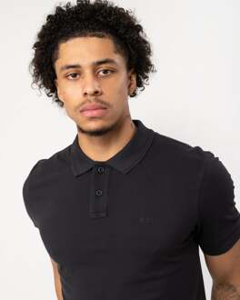 Boss Orange Prime Heren Katoen-Piqué Polo Shirt met Logo Print NOS - maat Zwart