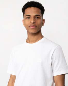 Boss Orange Tales Heren Katoen-Jersey T-shirt met Logo Patches NOS - maat Wit