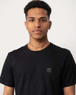 Boss Orange Tales Heren Katoen-Jersey T-shirt Met Logopatch NOS Zwart - 3XL