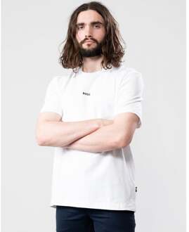 Boss Orange TChup Heren Crewneck T-shirt met Klein Logo Wit - 2XL