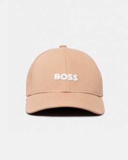 Boss Orange Zed Heren Katoen-Twill Zes-Paneel Pet met Geborduurd Logo Beige - One Size