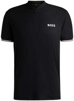 BOSS Pariq TOC Ripstop Polo Heren-Zwart - S