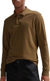 BOSS Passerby Longsleeve Polo Heren bruin - XL