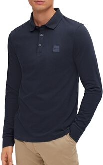 BOSS Passerby Longsleeve Polo Heren donker blauw - 6XL