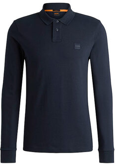 BOSS Passerby Longsleeve Polo Heren donker blauw - M