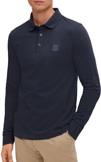 BOSS Passerby Longsleeve Polo Heren donker blauw - XXXL