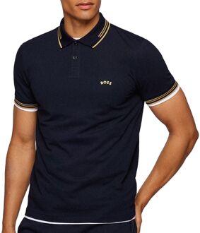 BOSS Paul Curved Logo Polo Heren donker blauw - XL