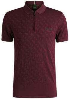 BOSS Philix TOC JQ Polo Heren-Donkerrood - S