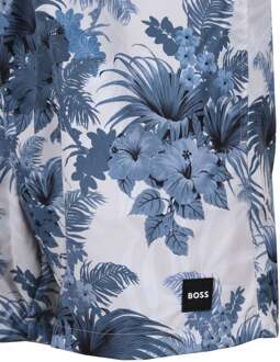 BOSS Piranha Swim Shorts Open Blue Blauw - L