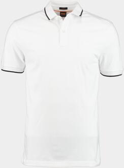 BOSS Polo Shirt Korte Mouwen Lente/Zomer Collectie Boss , White , Heren - 2Xl,Xl,L,M,S