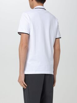 BOSS Polo Shirt Met Afwerking Kraag Wit