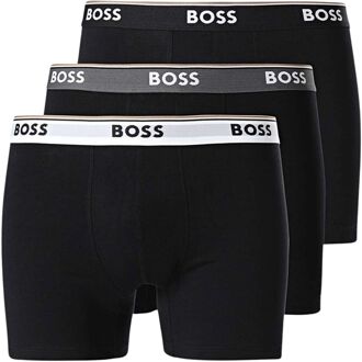 BOSS Power Boxershorts Heren (3-pack) zwart - wit - grijs - S