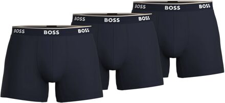 BOSS Power Brief Boxershorts Heren (3-pack) donker blauw - wit - S