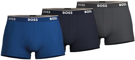 BOSS Power Trunk Boxershorts Heren (3-pack) blauw - donker grijs - zwart - M