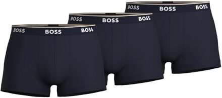 BOSS Power Trunk Boxershorts Heren (3-pack) donker blauw - wit - XL