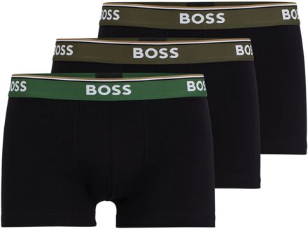BOSS Power Trunk Boxershorts Heren (3-pack) zwart - groen - L