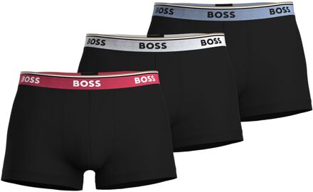 BOSS Power Trunk Boxershorts Heren (3-pack) zwart - roze - wit - blauw - L