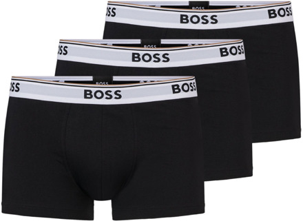 BOSS Power Trunk Boxershorts Heren (3-pack) zwart - wit - M