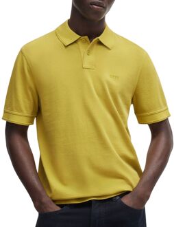 BOSS Prime Pique Polo Heren geel - S